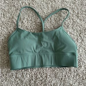 Teal Gym Wolf sports bra